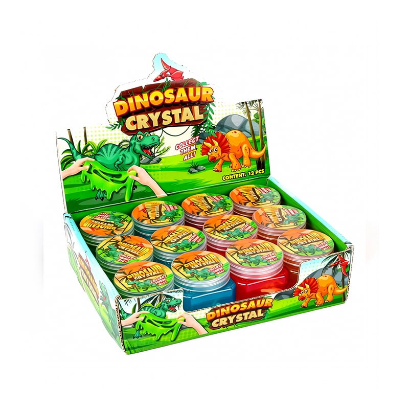 SLM-1009 Slime Cristal de Dinosaurio de 12 piezas