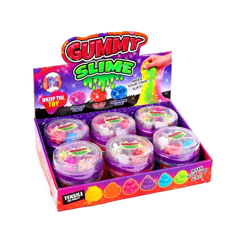 Slime Cristal con Juguete Deslizante de 6 piezas
